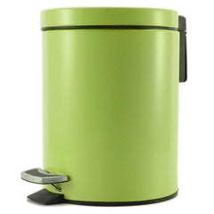 SOGA Foot Pedal Stainless Steel Rubbish Recycling Garbage Waste Trash Bin Round 12L Green