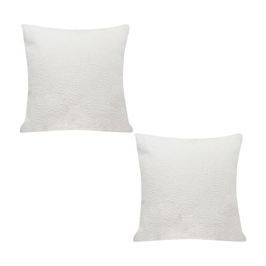 SOGA 2X 50cm White Throw Pillow Premium Polyester Fiber and Cotton for Home Decor