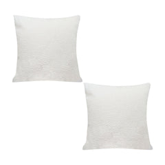 SOGA 2X 50cm White Throw Pillow Premium Polyester Fiber and Cotton for Home Decor