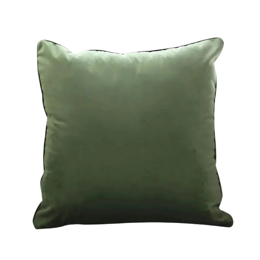 SOGA 45cm Subtle Army Green Foliage Velvet Square Throw Pillow