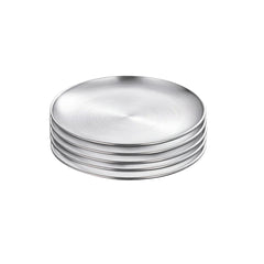 SOGA 17cm Premium Silver Grilling Plate  Durable Heat Resistant Perfect for BBQs and Outdoor Cooking Kitchen Essential