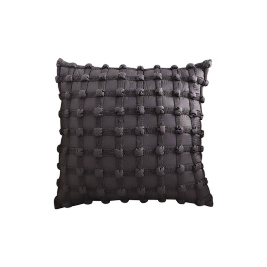 SOGA 45cm Black Medievalc style Puff Rivet Square Product Throw Pillow