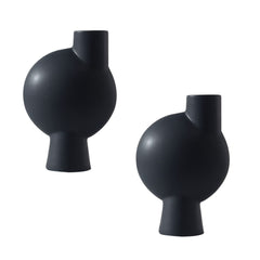 SOGA 2X 17.8x26.7cm Small Ornament a Modern Abstract Vase Decorative Object Unique Shape with Narrow Neck for Home Decor