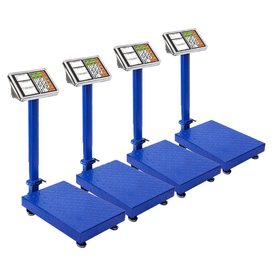 SOGA 4X 150kg Electronic Digital Platform Scale Computing Shop Postal Weight Blue