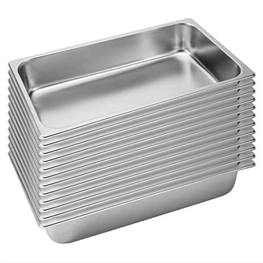 SOGA 12X Gastronorm GN Pan Full Size 1/1 GN Pan 6.5cm Deep Stainless Steel Tray