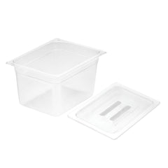 SOGA 200mm Clear Gastronorm GN Pan 1/2 Food Tray Storage with Lid