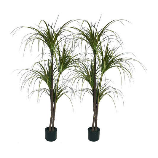 SOGA 2X SOGA 150cm Artificial Dracaena Plant Fake Potted, Simulation Tree Fake Plant Home Decor