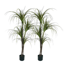 SOGA 2X 150cm Artificial Dracaena Plant Fake Potted, Simulation Tree Fake Plant Home Decor