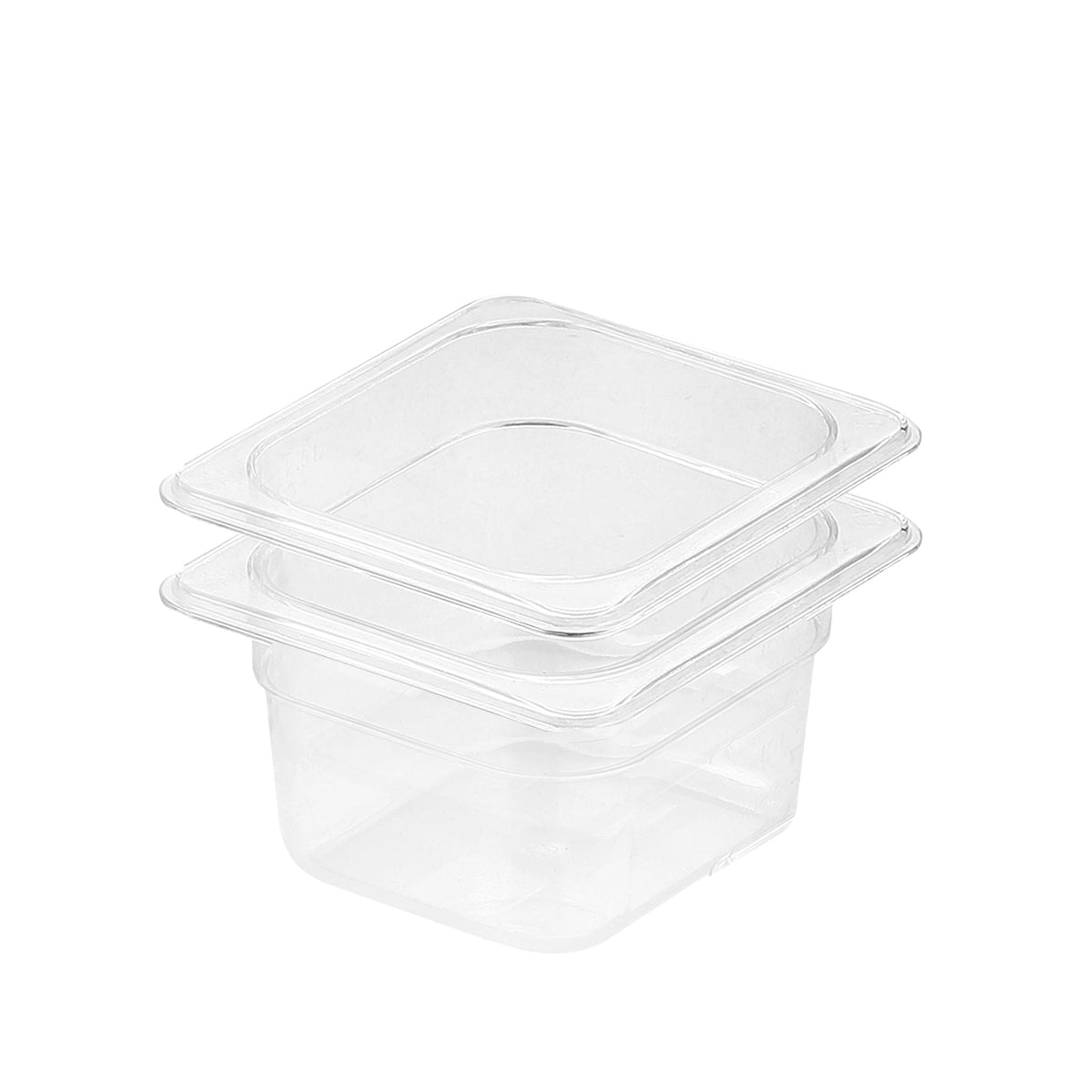 SOGA 100mm Clear Gastronorm GN Pan 1/6 Food Tray Storage Bundle of 2