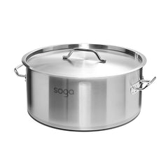 SOGA Stock Pot 14Lt Top Grade Thick Stainless Steel Stockpot 18/10