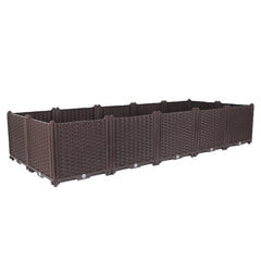 SOGA 200cm Raised Planter Box Vegetable Herb Flower Outdoor Plastic Plants Garden Bed Deepen