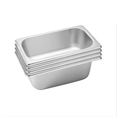 SOGA 4X Gastronorm GN Pan Full Size 1/3 GN Pan 10cm Deep Stainless Steel Tray