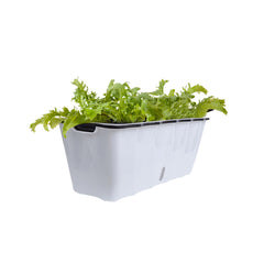 SOGA 50cm Large White Rectangular Flowerpot Vegetable Herb Flower Outdoor Plastic Box Garden Decor