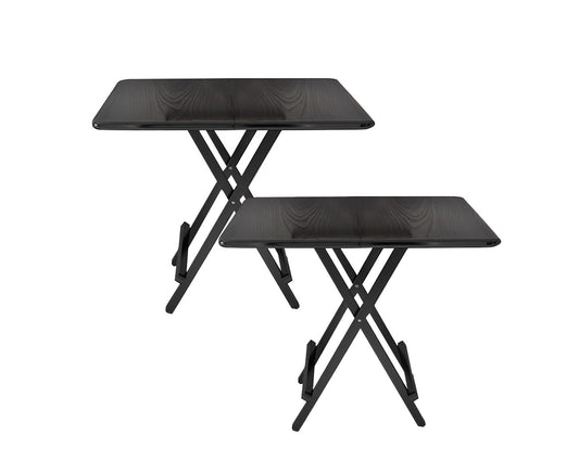 SOGA 2X Black Portable Table Foldable Multifunctional Furniture Home Decor