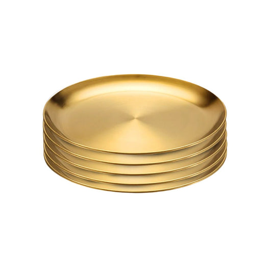 SOGA 23cm Premium Gold Grilling Plate  Durable  Heat Resistant Perfect for BBQs and Outdoor Cooking Kitchen Essential