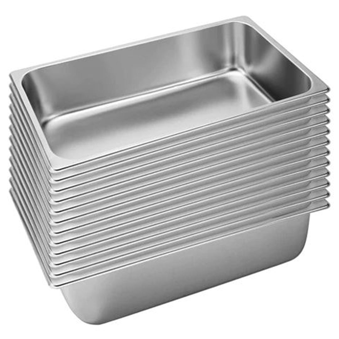 SOGA 12X Gastronorm GN Pan Full Size 1/1 GN Pan 20cm Deep Stainless Steel Tray