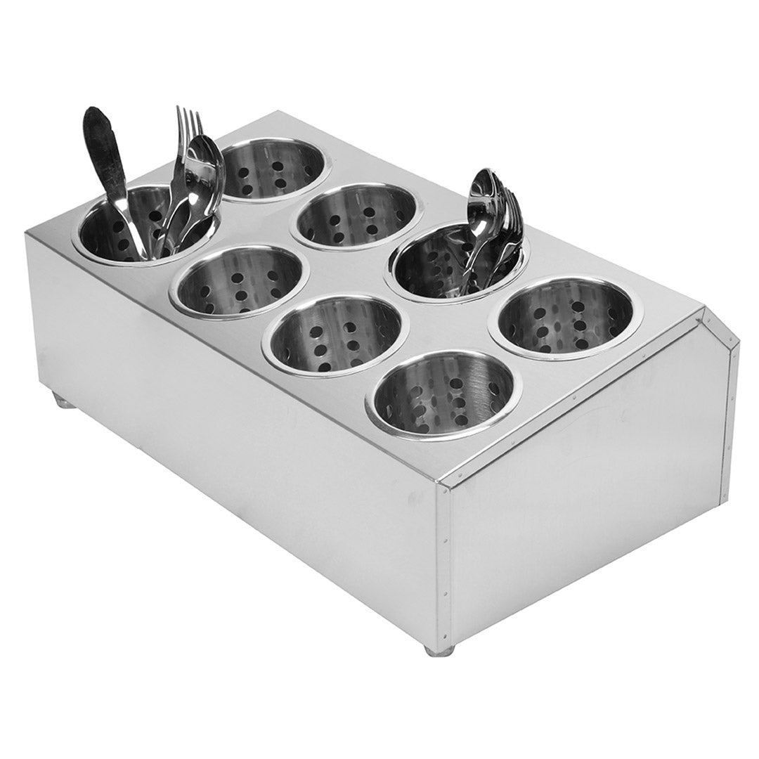 SOGA 18/10 Stainless Steel Commercial Conical Utensils Cutlery Holder with 8 Holes