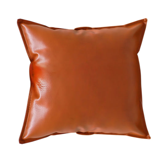 SOGA 45cm Light Luxury Urban Simulated Leather Wide Edge Throw Pillow