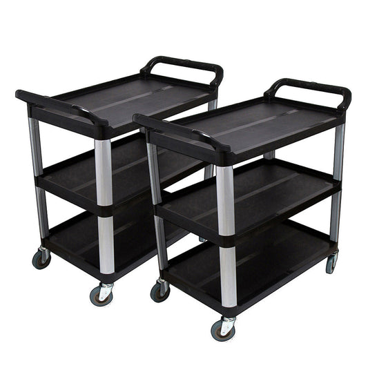 SOGA 2x 3 Tier Food Trolley Food Waste Cart Food Utility Mechanic Kitchen Small