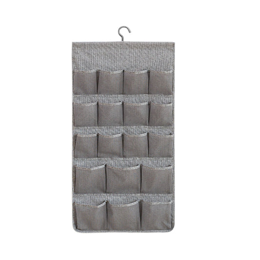 SOGA Grey Double Sided Hanging Storage Bag Underwear Bra Socks Mesh Pocket Hanger Home Organiser