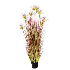 SOGA 150cm Purple-Red Artificial Indoor Potted Papyrus Plant Tree Fake Simulation Decorative