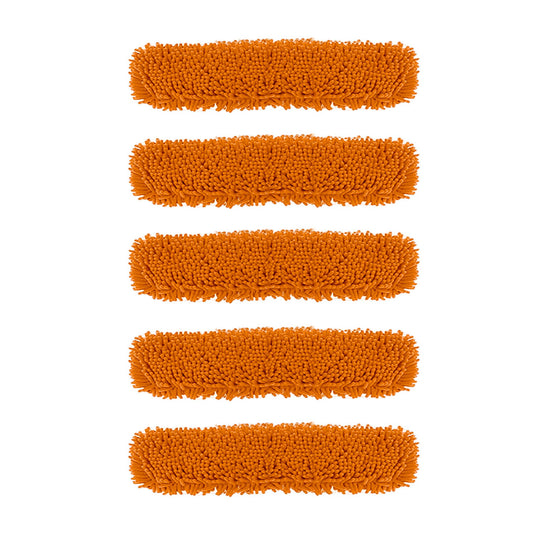 SOGA 5X 80x12 Orange Microfiber Flat Mop Floor Cleaning Pads Rotating Dust Remover