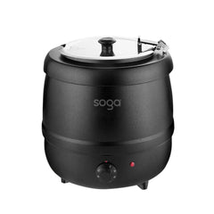 SOGA 10L Soup Kettle Commercial Soup Pot Electric Soup Maker Black