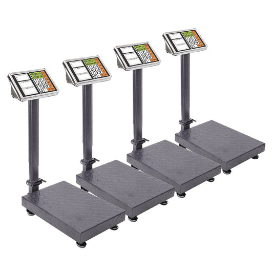 SOGA 4X 150kg Electronic Digital Platform Scale Computing Shop Postal Weight Black