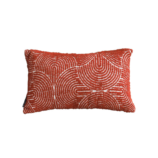 SOGA 30cm Cinnabar Pillow Perfect Burnt Indoor/Outdoor Corded Throw Orange Set Lumbar Throw Pillow