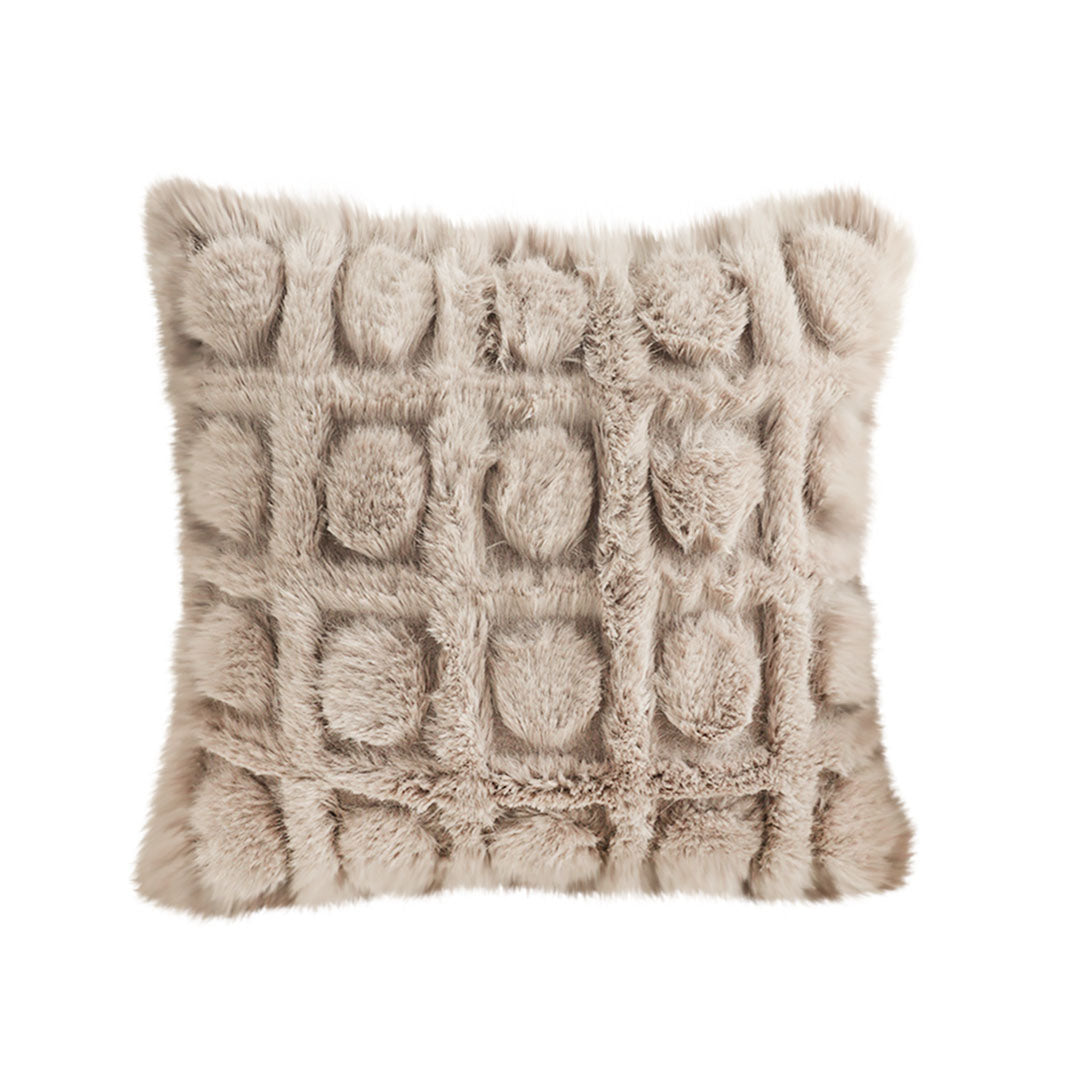 SOGA 45cm Wabi-sabi Herringbone Plush Square Throw  Pillow