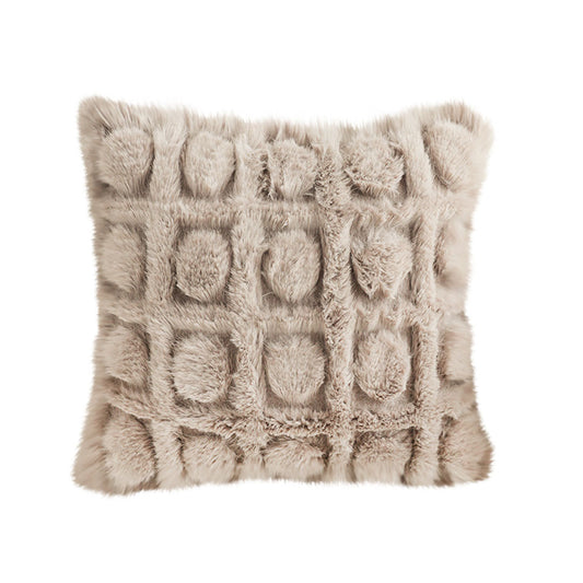 SOGA 45cm Wabi-sabi Herringbone Plush Square Throw  Pillow