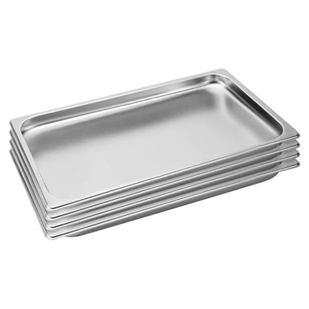 SOGA 4X Gastronorm GN Pan Full Size 1/1 GN Pan 2cm Deep Stainless Steel Tray