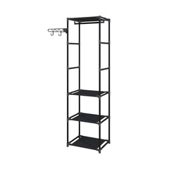 SOGA 45x35cm Hanging Clothes Rack Storage w/ 3 Layer Organizer Adjustable Shelves, Sturdy, Space-Saving