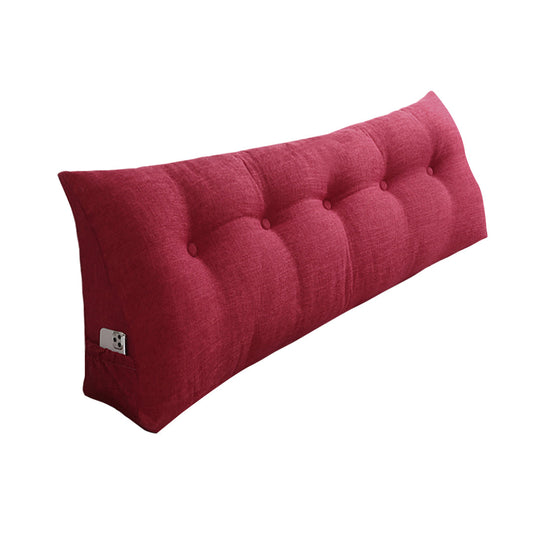 SOGA 120cm Rose Red Triangular Wedge Bed Pillow Headboard Backrest Bedside Tatami Cushion Home Decor