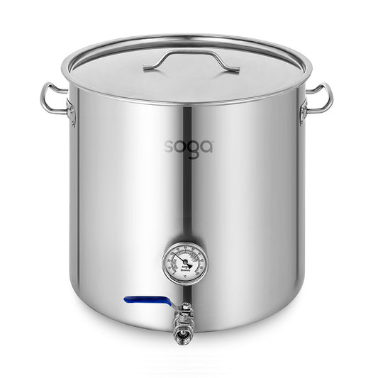 SOGA Stainless Steel Brewery Pot 33L With Beer Valve 35*35cm