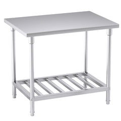 SOGA Commercial Catering Kitchen Stainless Steel Prep Work Bench Table 100*70*85cm