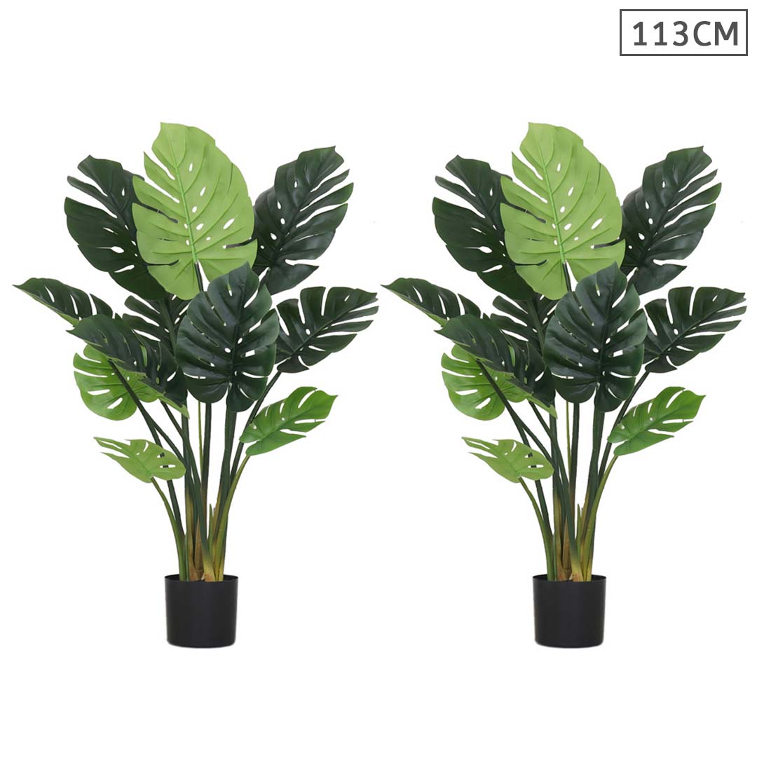 SOGA 2X 113cm Artificial Indoor Potted Turtle Back Fake Decoration Tree Flower Pot Plant