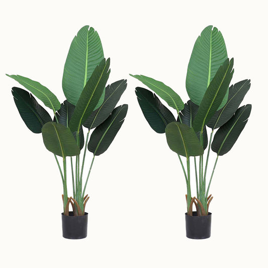 SOGA 2X 120cm Artificial Green Indoor Traveler Banana Fake Decoration Tree Flower Pot Plant