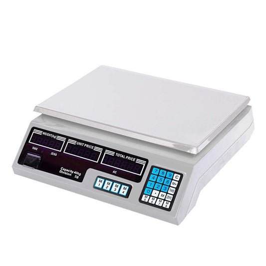 SOGA 40kg Digital Kitchen Scales Shop Electronic Weight Scale Food White