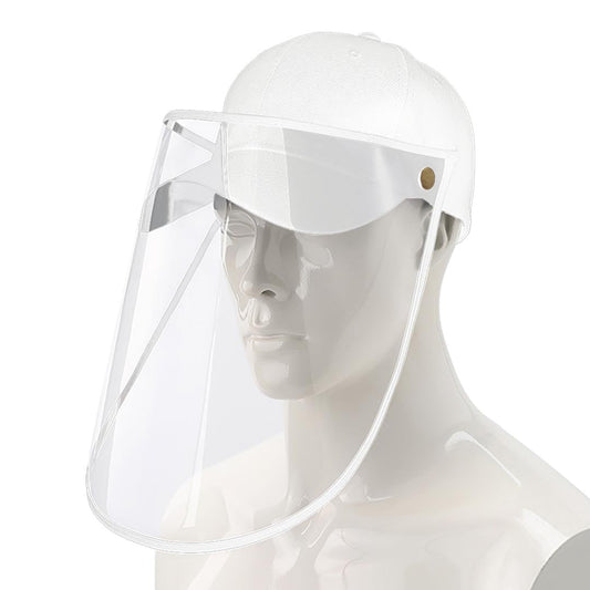 Outdoor Protection Hat Anti-Fog Pollution Dust Saliva Protective Cap Full Face Shield Cover Adult White