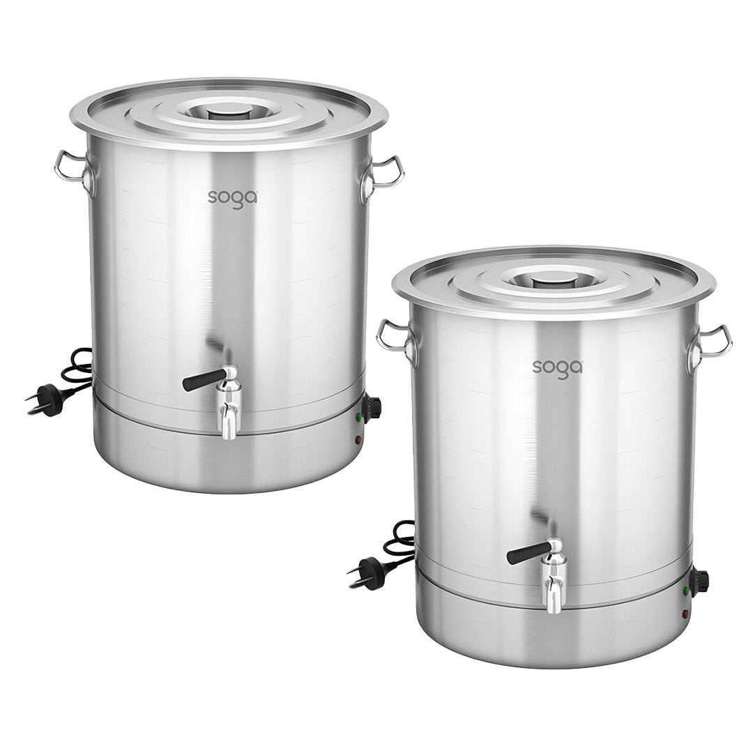 SOGA 2X 21L Stainless Steel URN Commercial Water Boiler  2200W