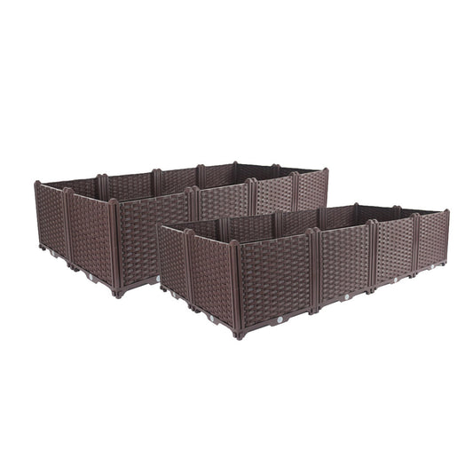 SOGA 2X 160cm Raised Planter Box Vegetable Herb Flower Outdoor Plastic Plants Garden Bed Deepen