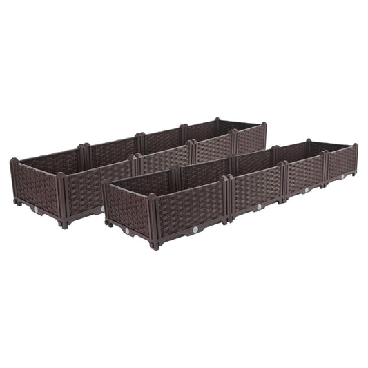 SOGA 2X 160cm Raised Planter Box Vegetable Herb Flower Outdoor Plastic Plants Garden Bed