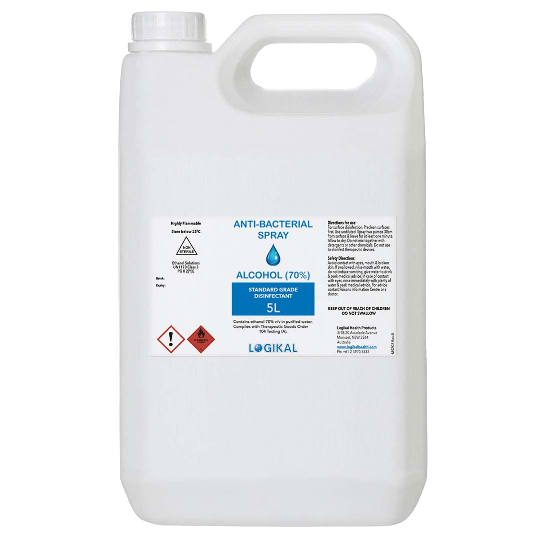 5L Standard Grade Disinfectant Anti-Bacterial Alcohol