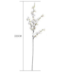 SOGA 10x Artificial Silk Flower Fake Cherry Blossom Bouquet Table Decor White