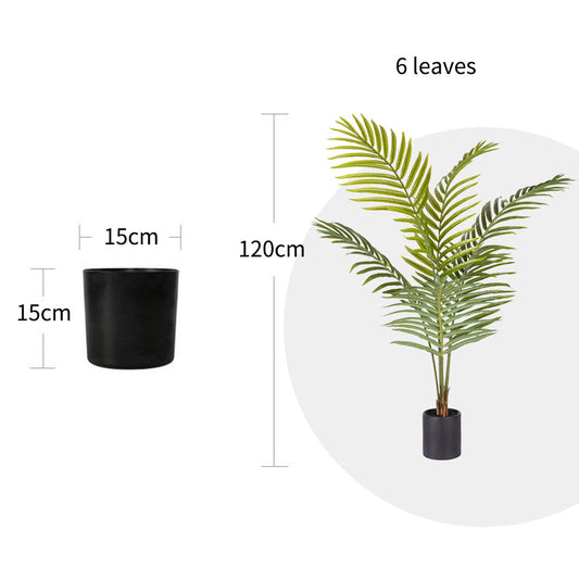 SOGA 2X 120cm Green Artificial Indoor Rogue Areca Palm Tree Fake Tropical Plant Home Office Decor