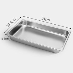 SOGA 4X Gastronorm GN Pan Full Size 1/1 GN Pan 6.5cm Deep Stainless Steel Tray