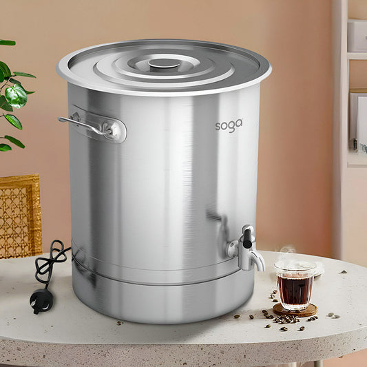 SOGA 2X 33L Stainless Steel URN Commercial Water Boiler 2200W