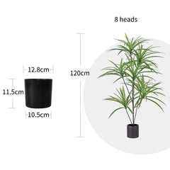 SOGA 2X 120cm Artificial Natural Green Dracaena Dragon Tree Fake Tropical Indoor Plant Home Office Decor