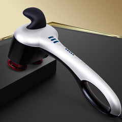 SOGA Portable Handheld Massager Soothing Heat Stimulate Blood Flow Foot Shoulder Silver